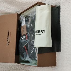 Men Burberry Leather Nylon and Vintage Checker Sneakers